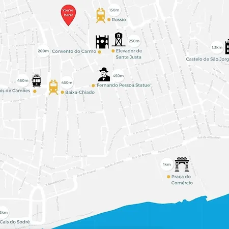 Apartment Duque Walk To Rossio & Chiado Lisbon